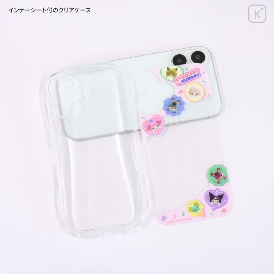 Japan Sanrio Crystal Clear iPhone 16 Case - Kuromi & My Melody : Netflix - 3