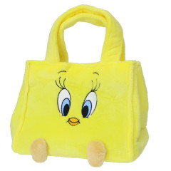 Japan Looney Tunes Plush Die-Cut Mascot Handbag - Tweety
