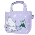 Japan Moomin Mini Tote Bag - Little My & Moomintroll : Snow Purple - 1