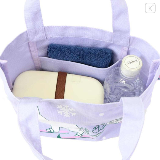 Japan Moomin Mini Tote Bag - Little My & Moomintroll : Snow Purple - 3
