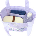 Japan Moomin Mini Tote Bag - Little My & Moomintroll : Snow Purple - 3