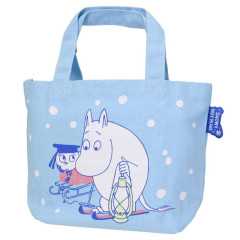 Japan Moomin Mini Tote Bag - Little My & Moomintroll : Snow Light Blue
