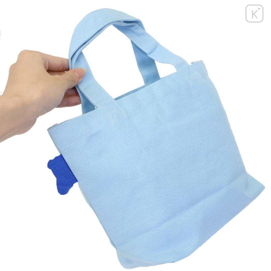 Japan Moomin Mini Tote Bag - Little My & Moomintroll : Snow Light Blue - 2