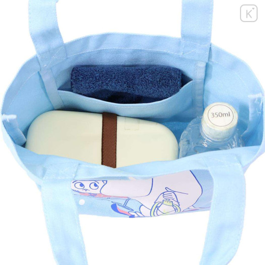 Japan Moomin Mini Tote Bag - Little My & Moomintroll : Snow Light Blue - 3