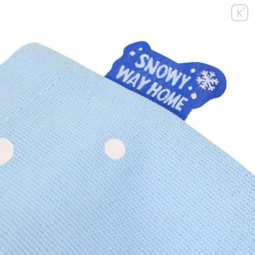 Japan Moomin Mini Tote Bag - Little My & Moomintroll : Snow Light Blue - 4