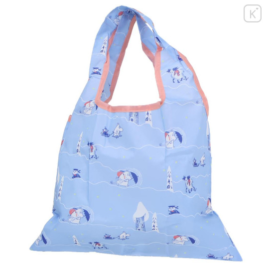 Japan Moomin Eco Shopping Bag (S) - Little My & Moomintroll : Snow Light Blue - 1