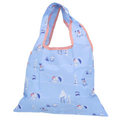 Japan Moomin Eco Shopping Bag (S) - Little My & Moomintroll : Snow Light Blue