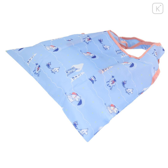 Japan Moomin Eco Shopping Bag (S) - Little My & Moomintroll : Snow Light Blue - 2