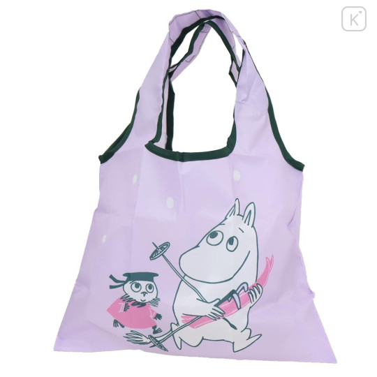 Japan Moomin Eco Shopping Bag (S) - Little My & Moomintroll : Snow Light Purple - 1