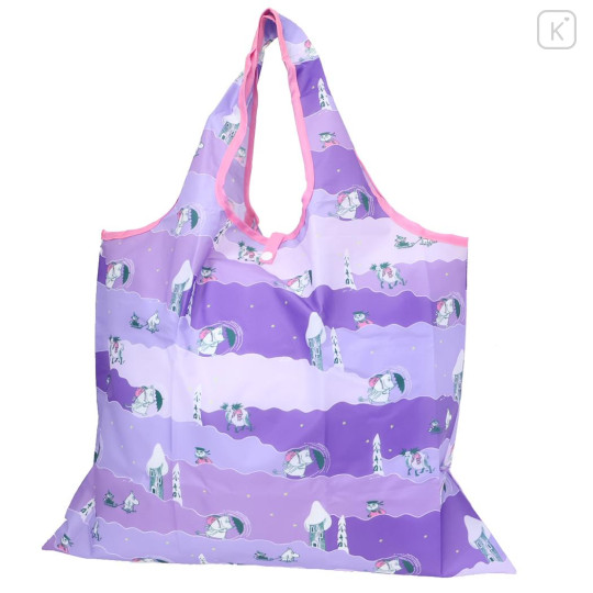 Japan Moomin Eco Shopping Bag - Little My & Moomintroll : Snow Purple - 1