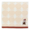 Japan Moomin Embroidered Mini Towel Handkerchief - Little My : Apple Beige Brown - 1