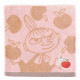 Japan Moomin Embroidered Mini Towel Handkerchief - Little My : Apple Pink Brown
