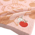 Japan Moomin Embroidered Mini Towel Handkerchief - Little My : Apple Pink Brown - 2