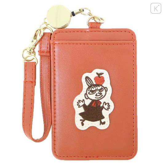 Japan Moomin Pass Case Card Holder & Reel - Little My : My Apple - 1