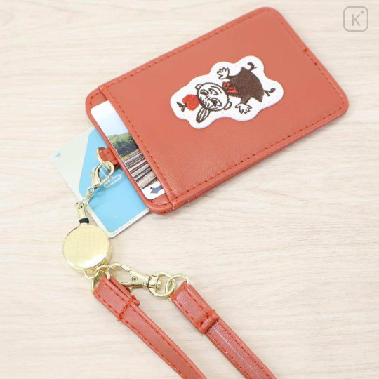 Japan Moomin Pass Case Card Holder & Reel - Little My : My Apple - 3