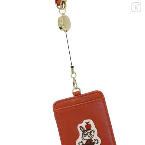 Japan Moomin Pass Case Card Holder & Reel - Little My : My Apple - 4