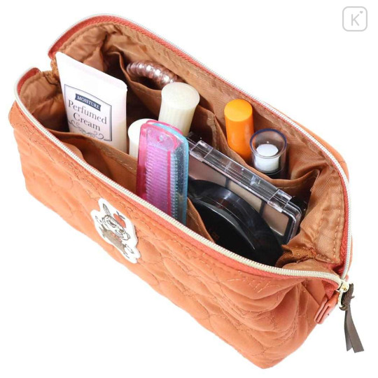 Japan Moomin Quilted Cosmetic Pouch - Little My : My Apple - 3