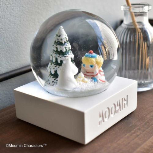 Japan Moomin Snow Globe (S) - Moomintroll : 80th Anniversary Too-Ticky Christmas Tree Snow - 4