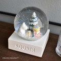 Japan Moomin Snow Globe (S) - Moomintroll : 80th Anniversary Too-Ticky Christmas Tree Snow - 5