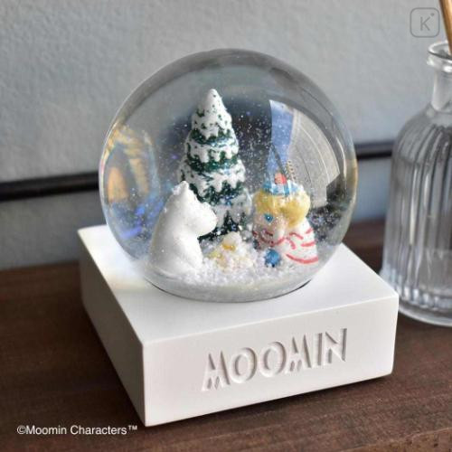 Japan Moomin Snow Globe (S) - Moomintroll : 80th Anniversary Too-Ticky Christmas Tree Snow - 6