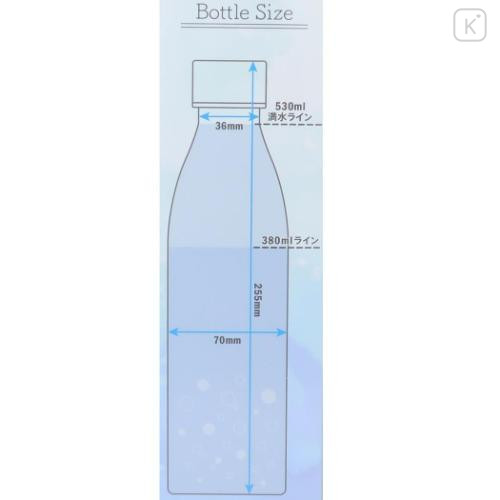 Japan Mofusand Insulated Stainless Steel Sparkling Water Bottle 530ml - Cat Flower Pink - 5