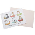 Japan Mofusand 3D Greeting Card - Cat Happy Birthday Donut Dessert - 1