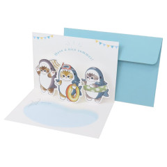 Japan Mofusand 3D Greeting Card - Shark Cat Happy Summer Party
