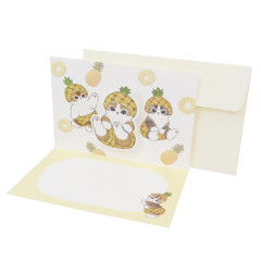 Japan Mofusand 3D Greeting Card - Fruit Cat Happy Summer Pineapple