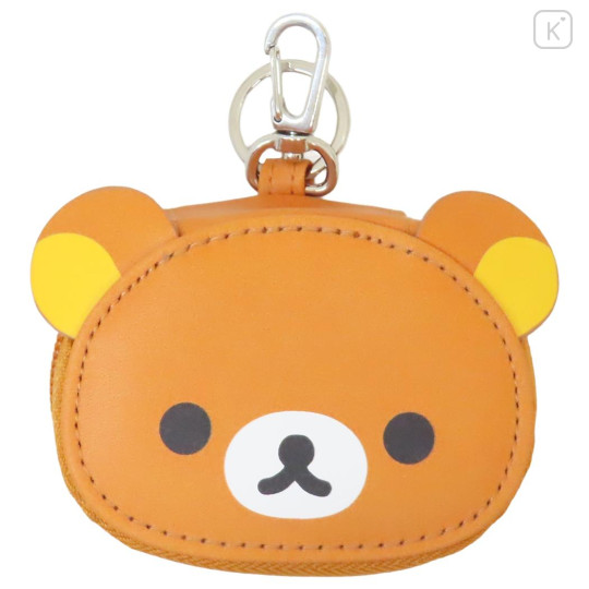 Japan San-X Mini Accessory Pouch with Carabiner - Rilakkuma : Face Bag Charm - 1