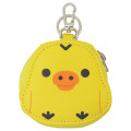 Japan San-X Mini Accessory Pouch with Carabiner - Kiiroitori : Face Bag Charm - 1