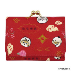 Japan Mofusand Compact Wallet - Panda Cat Nyan Red
