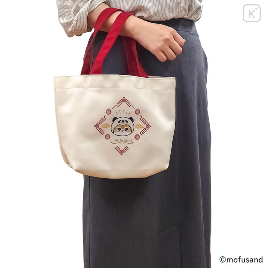 Japan Mofusand Tote Bag - Panda Cat Nyan Red - 3