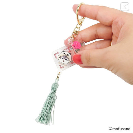 Japan Mofusand Acrylic Keychain - Panda Cat Nyan Blue - 3