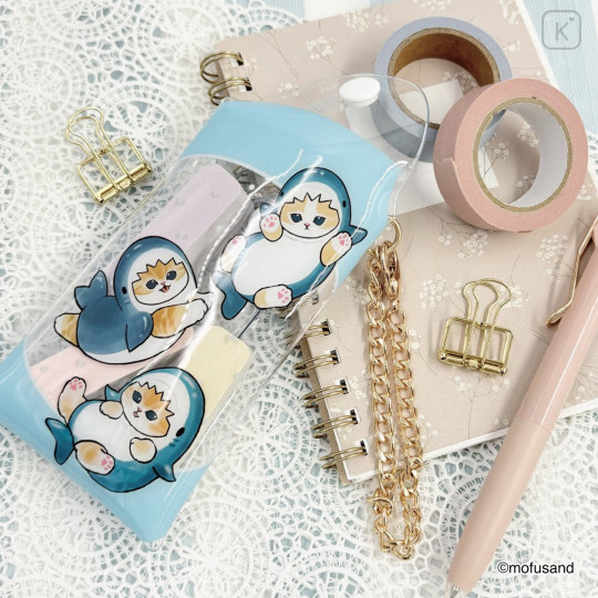 Japan Mofusand Clear Multi Case with Chain S - Shark Cat Nyan - 2