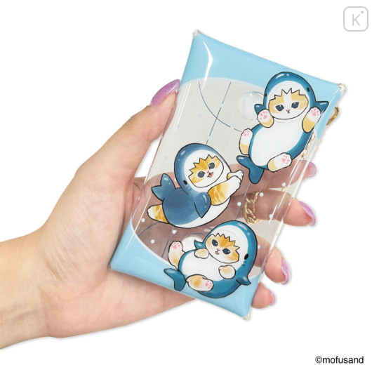 Japan Mofusand Clear Multi Case with Chain S - Shark Cat Nyan - 5