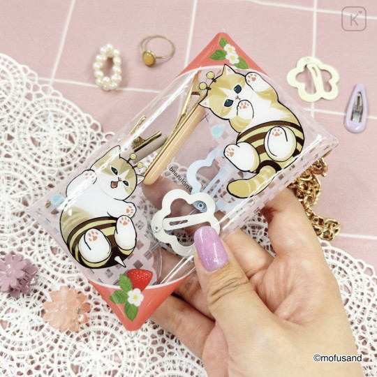 Japan Mofusand Clear Multi Case with Chain S - Bee Cat Hachinyan - 2