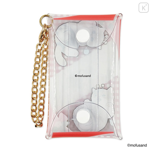 Japan Mofusand Clear Multi Case with Chain S - Panda Cat Meow Nyan - 7