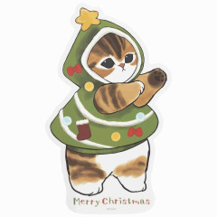 Japan Mofusand Wall Sticker - Christmas Tree Cat