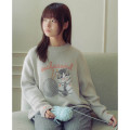 Japan Mofusand Crew Neck Sweater (L) - Cat Yarn Ball Grey - 3