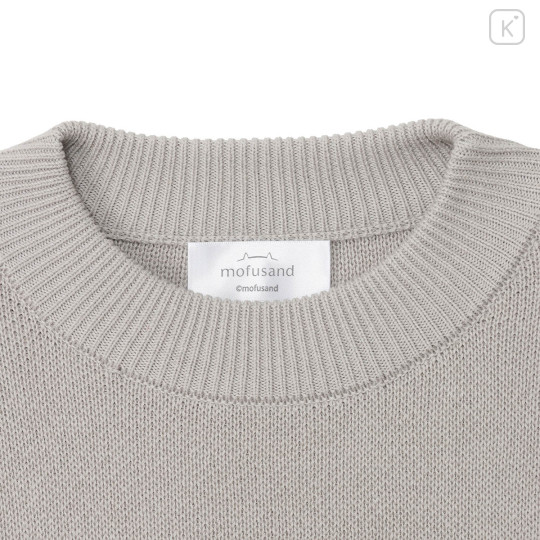 Japan Mofusand Crew Neck Sweater (L) - Cat Yarn Ball Grey - 8