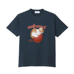 Japan Mofusand T-shirt (XL) - Cat Yarn Ball Navy