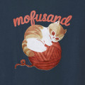 Japan Mofusand T-shirt (XL) - Cat Yarn Ball Navy - 5