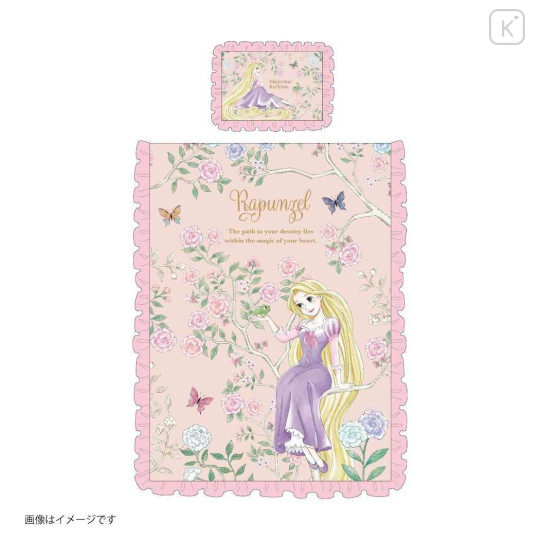 Japan Disney Ruffle Duvet Cover & Pillowcase Set - Rapunzel : Magic Of Your Heart - 3