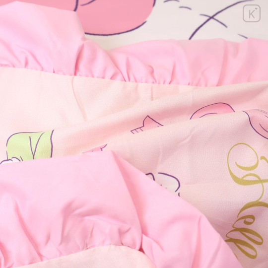 Japan Sanrio Ruffle Duvet Cover & Pillowcase Set - Hello Kitty & Tiny Chum : Love Grow In Your Heart - 2