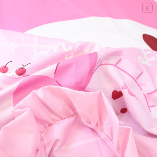 Japan Sanrio Ruffle Duvet Cover & Pillowcase Set - My Melody : Pink Party - 2