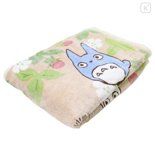 Japan Ghibli Fluffy Boa Bed Blanket - My Neighbor Totoro : Strawberry - 4