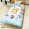 Japan Pokemon Duvet Cover & Pillowcase Set - Characters : Blue Striped - 1