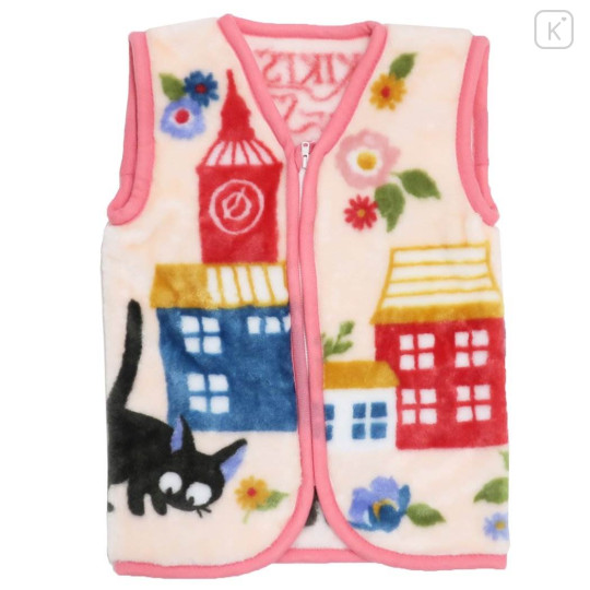 Japan Ghibli Kids Wearable Blanket Fluffy Coral Fleece - Kiki's Delivery Service : Jiji Pink - 1