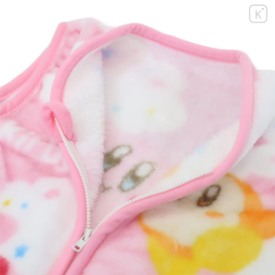Japan Kirby Kids Wearable Blanket Fluffy Coral Fleece - Kirby & Waddle Dee : Starry Sky Starry Sky Pink - 3