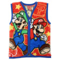 Japan Super Mario Kids Wearable Blanket Fluffy Coral Fleece - Super Mario Brothers Red Blue - 1